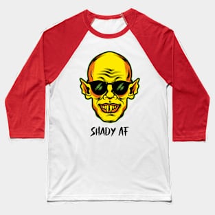 “Shady AF” Nosferatu Vampire Wearing Sunglasses Baseball T-Shirt